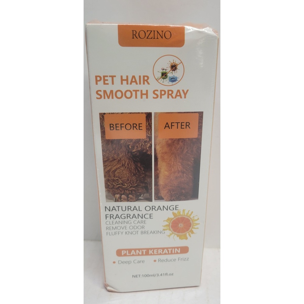 ROZINO Pet Hair Smooth‎ Spray 100ml Natural Orange Fragrance Plant Keratin G-014